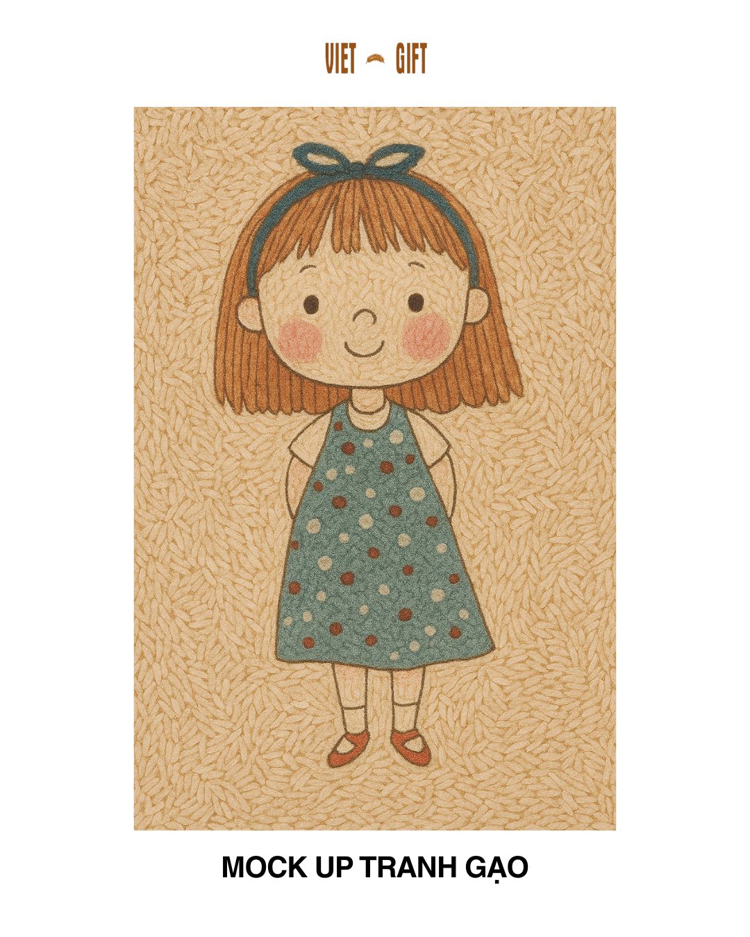 Mockup Tranh Gạo Trẻ Con