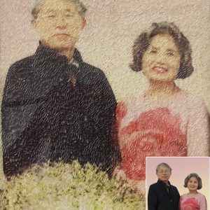 Tranh Gạo Màu Chân Dung Đôi 3