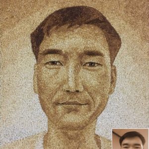 Tranh Gạo Rang Chân Dung 2025 13